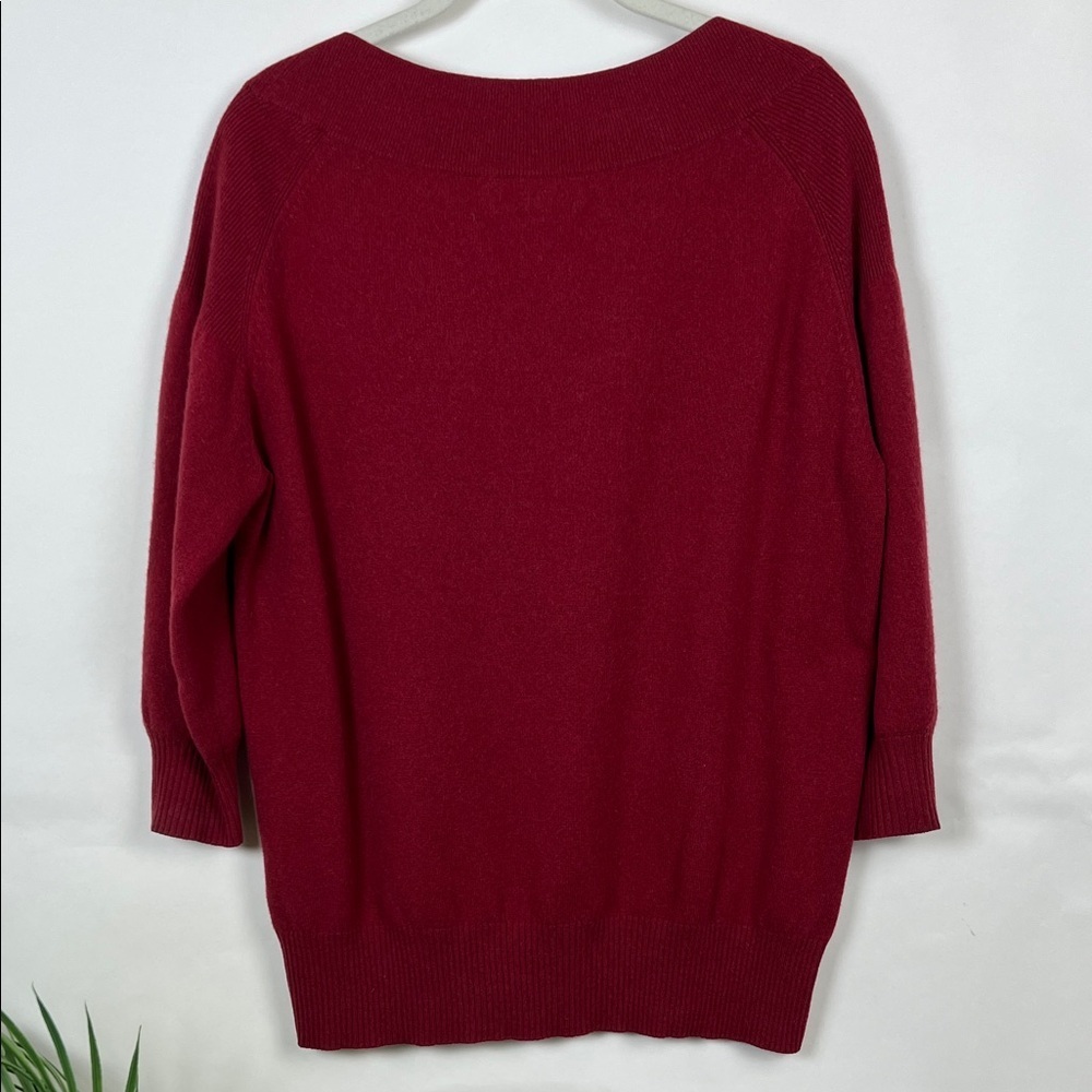 Montagut Paris Cashmere Sweater Elegant Red Sweater - Picture 2 of 10